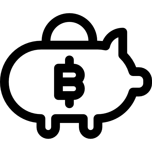 tirelire Basic Rounded Lineal Icône