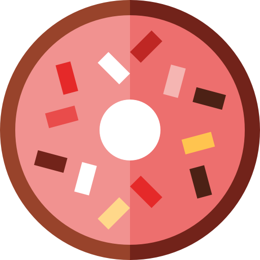 donut Basic Straight Flat Icône