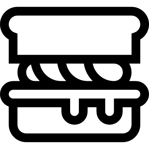 focaccina Basic Straight Lineal icona