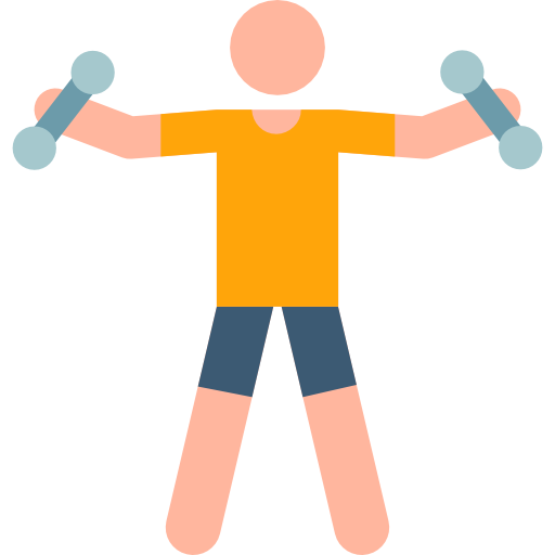 Weight lifting Pictograms Colour icon