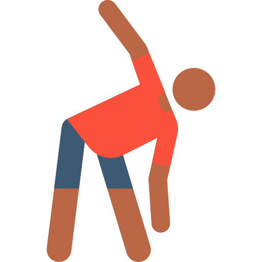Stretching Pictograms Colour icon