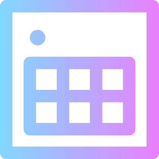 kalender Super Basic Rounded Gradient icoon