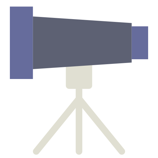 Telescope Generic color fill icon