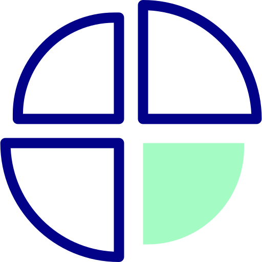 gráfico circular Detailed Mixed Lineal color icono