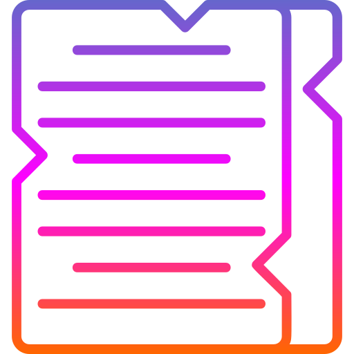 Old paper Generic gradient outline icon