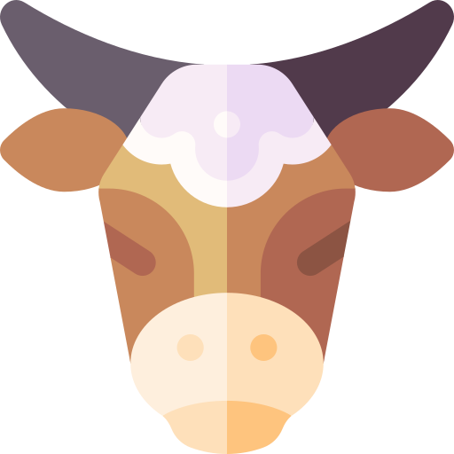 Cow Basic Rounded Flat icon