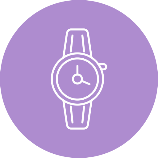reloj de pulsera Generic color fill icono