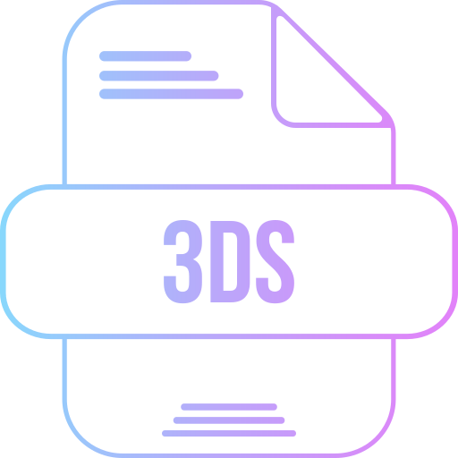 3ds file Generic gradient outline icon