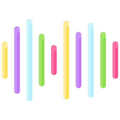 Звуковые волны Generic color fill иконка