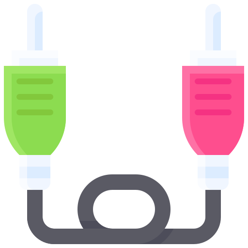 audio kabel Generic color fill icoon