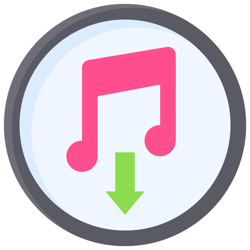 muziek downloaden Generic color fill icoon