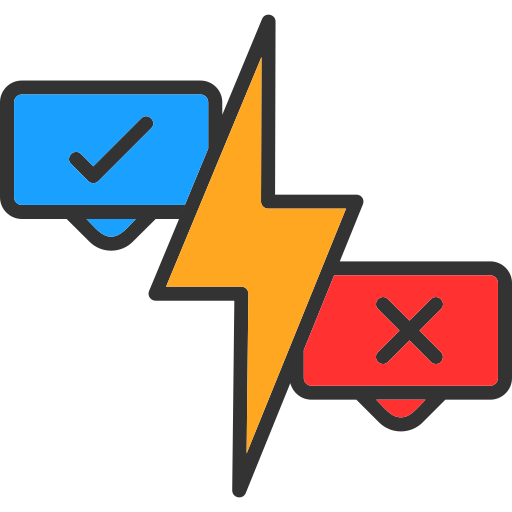 Conflict Generic color lineal-color icon