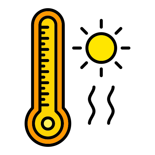 hete temperatuur Generic color lineal-color icoon