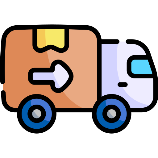 poruszająca się ciężarówka Kawaii Lineal color ikona