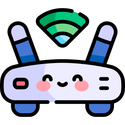 router inalámbrico Kawaii Lineal color icono