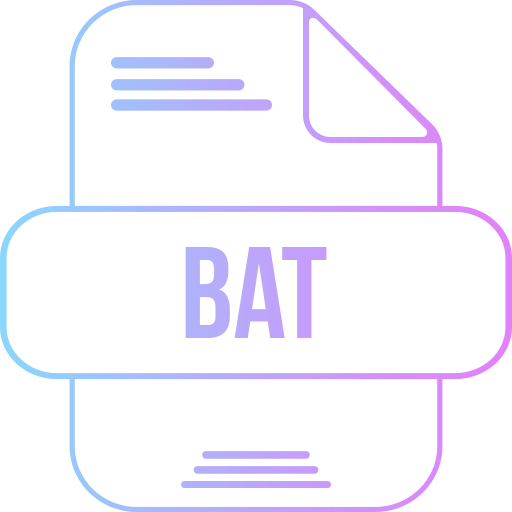 file bat Generic gradient outline icona