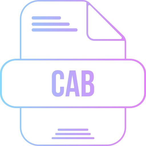 Cab file Generic gradient outline icon