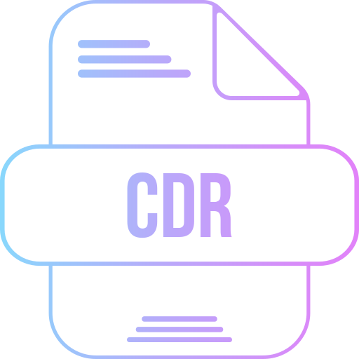 cdr-bestand Generic gradient outline icoon