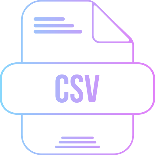 archivo csv Generic gradient outline icono