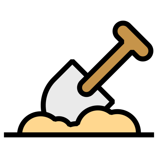 Лопата инструмент Generic color lineal-color иконка