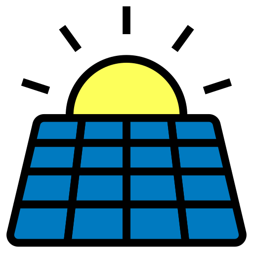 Солнечная батарея Generic color lineal-color иконка