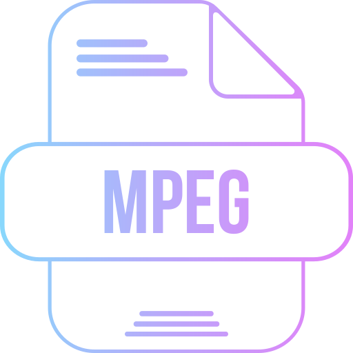 mpeg Generic gradient outline Ícone
