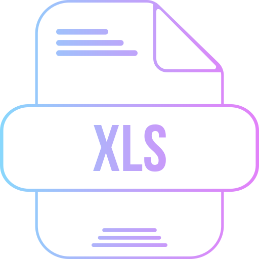xls-bestand Generic gradient outline icoon