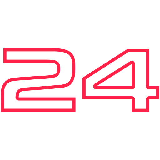 Number 24 Generic color outline icon