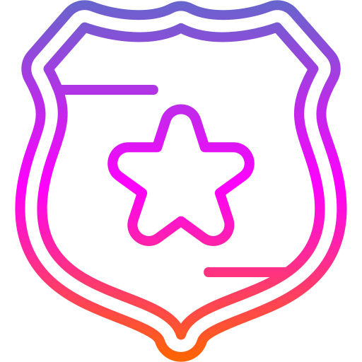 警察の盾 Generic gradient outline icon