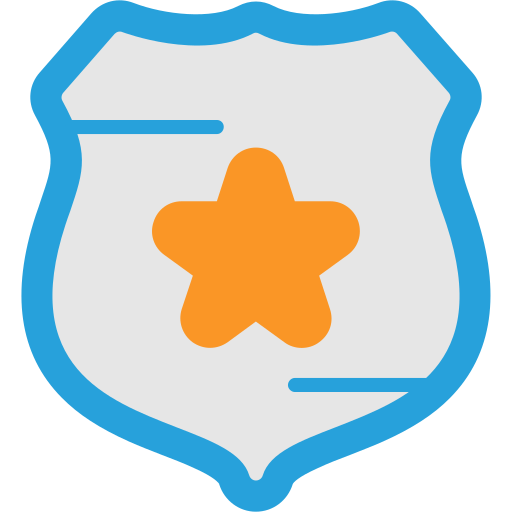 Полицейский щит Generic color fill иконка
