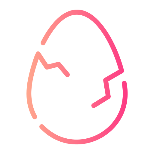 Cracked egg Generic gradient outline icon