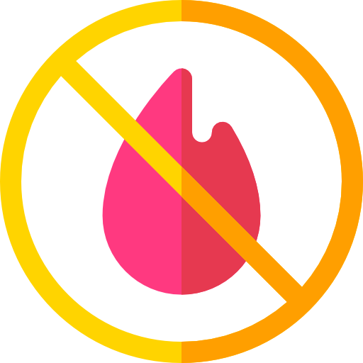 nessun fuoco permesso Basic Rounded Flat icona