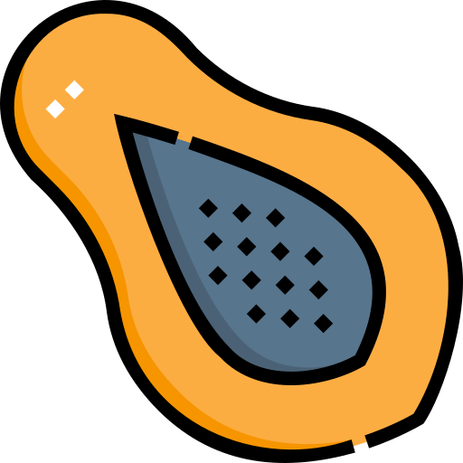 papaja Detailed Straight Lineal color ikona