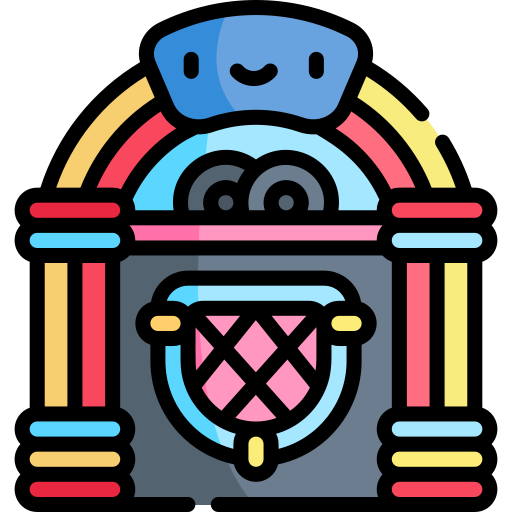 Jukebox Kawaii Lineal color icon