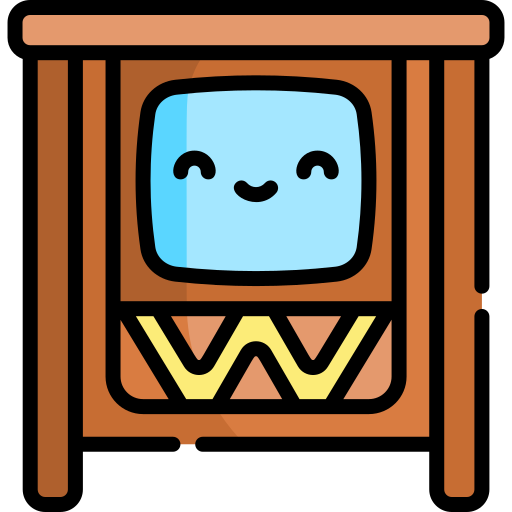 televisión Kawaii Lineal color icono