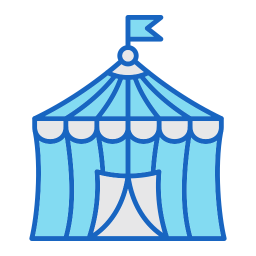 서커스 텐트 Generic color lineal-color icon