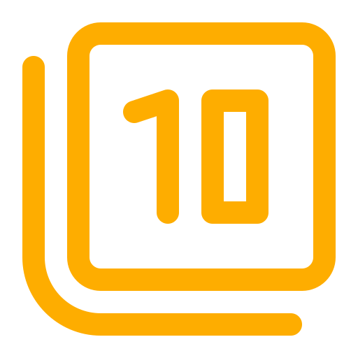 numero 10 Generic color outline icono