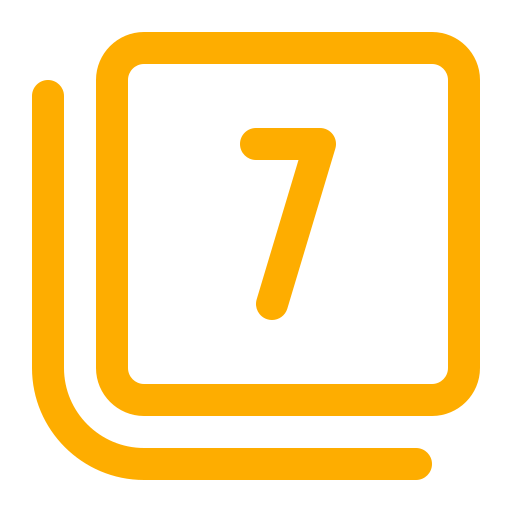 Number 7 Generic color outline icon