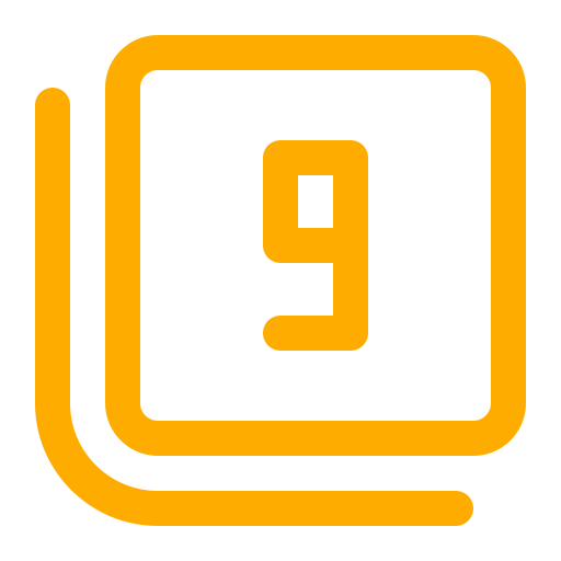 번호 9 Generic color outline icon
