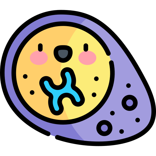 cellula Kawaii Lineal color icona