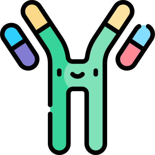anticorps Kawaii Lineal color Icône