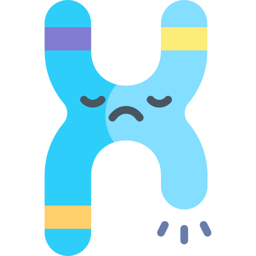 Хромосома Kawaii Flat иконка