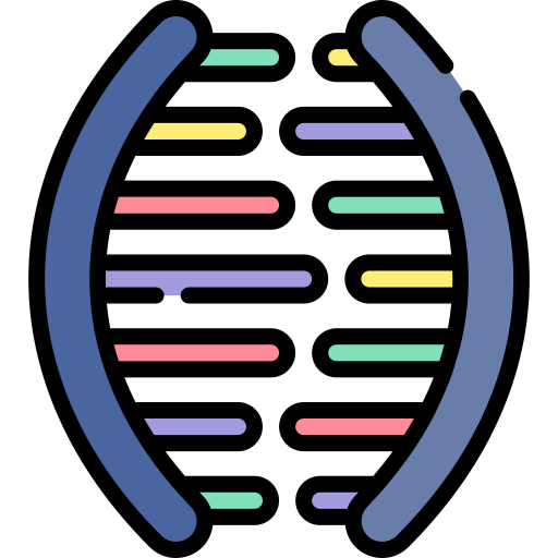 Структура ДНК Kawaii Lineal color иконка