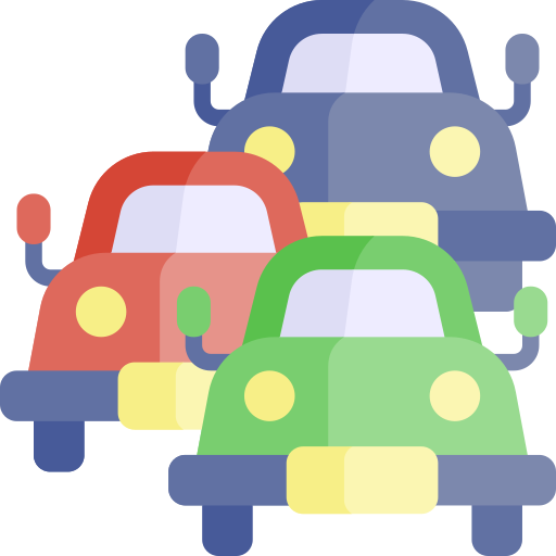Traffic jam Kawaii Flat icon