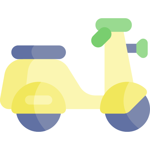 scooter Kawaii Flat icono
