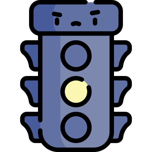 信号機 Kawaii Lineal color icon