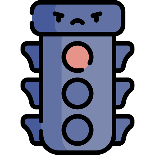 Traffic Light Kawaii Lineal color icon