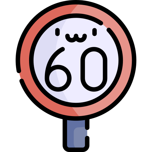 speed limit Kawaii Lineal color icon
