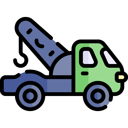 Tow truck Kawaii Lineal color icon
