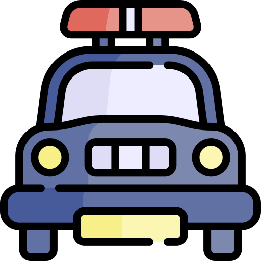警察車両 Kawaii Lineal color icon